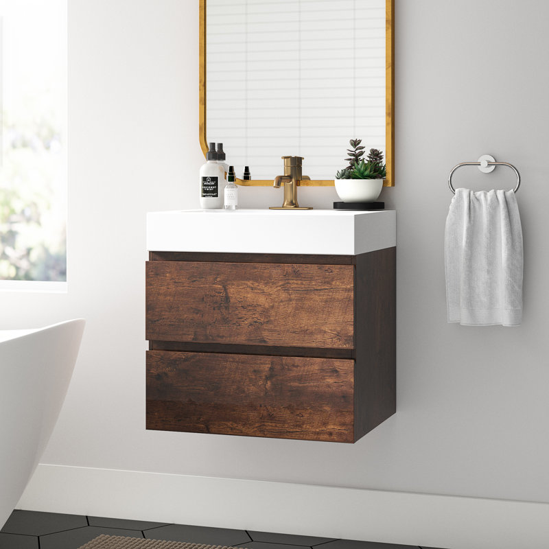 Sinope 24" WallMounted Single Bathroom Vanity Set & Reviews AllModern
